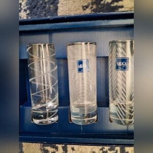 Mikasa Etched Shot Glass Set
